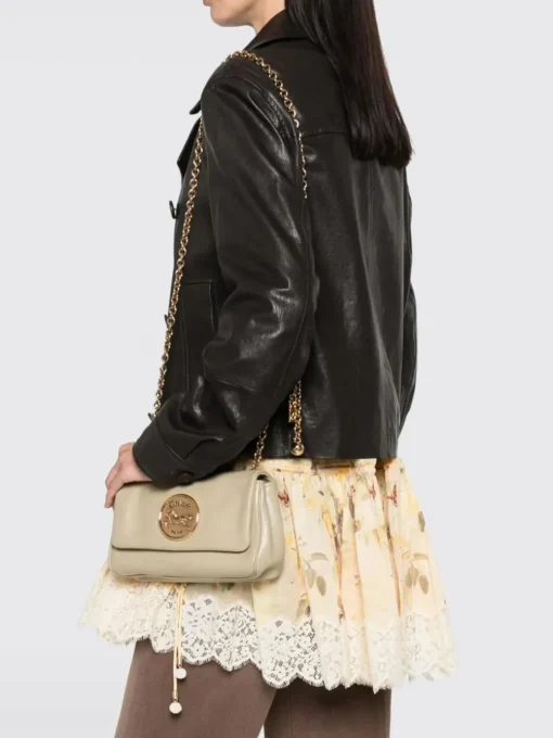 Borsa Heritage Chloé in pelle a grana