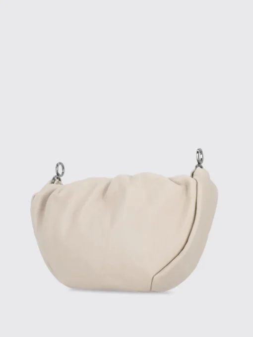 Borsa Hobo Brioche Brunello Cucinelli in pelle soft con Precious Chain