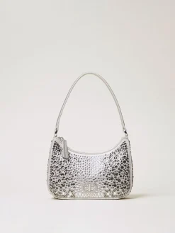 Borsa hobo con strass Twinset