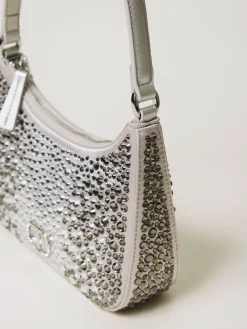 Borsa hobo con strass Twinset