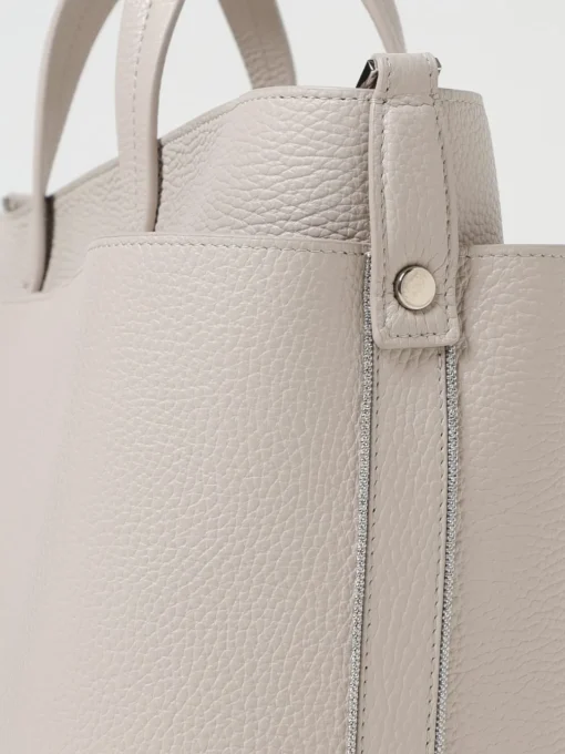 Borsa Inga Fabiana Filippi in pelle a grana con monile