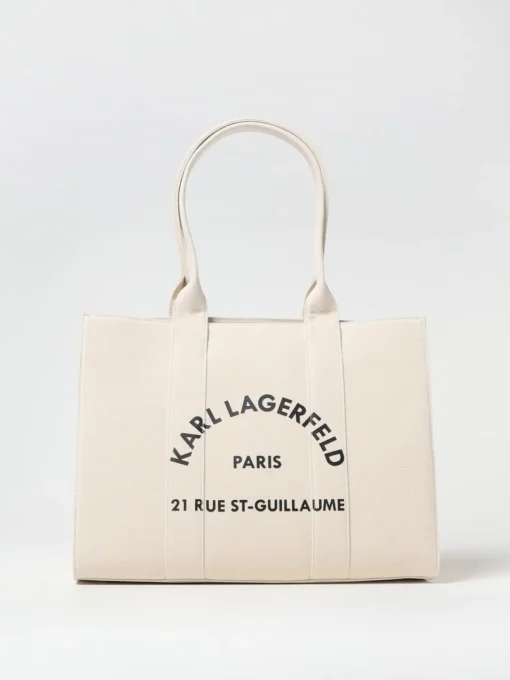 Borsa Karl Lagerfeld in canvas con stampa logo