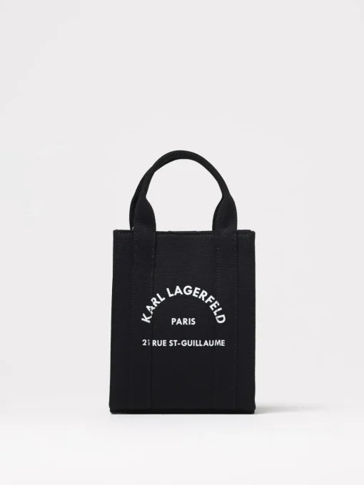 Borsa Karl Lagerfeld in canvas con stampa logo
