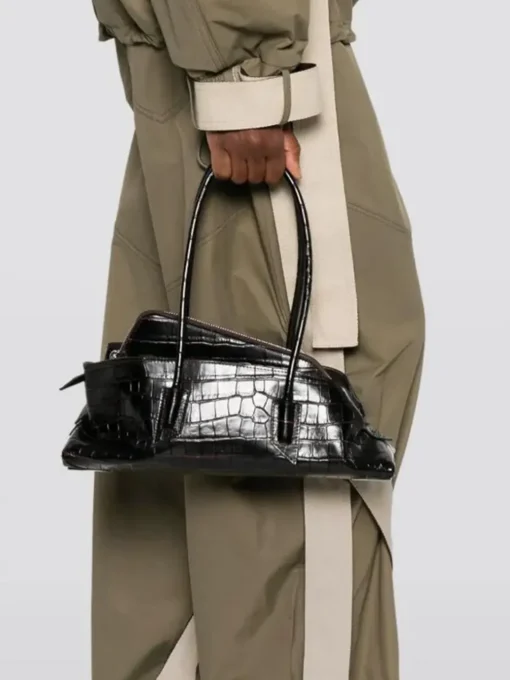 Borsa La Passeggiata The Attico in pelle stampa cocco