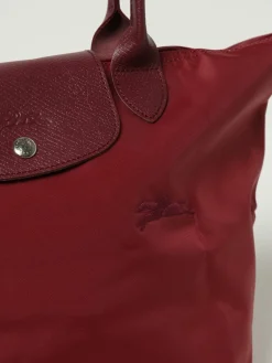 Borsa Le Pliage Green M Longchamp in nylon riciclato e pelle