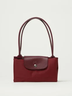 Borsa Le Pliage Green M Longchamp in nylon riciclato e pelle