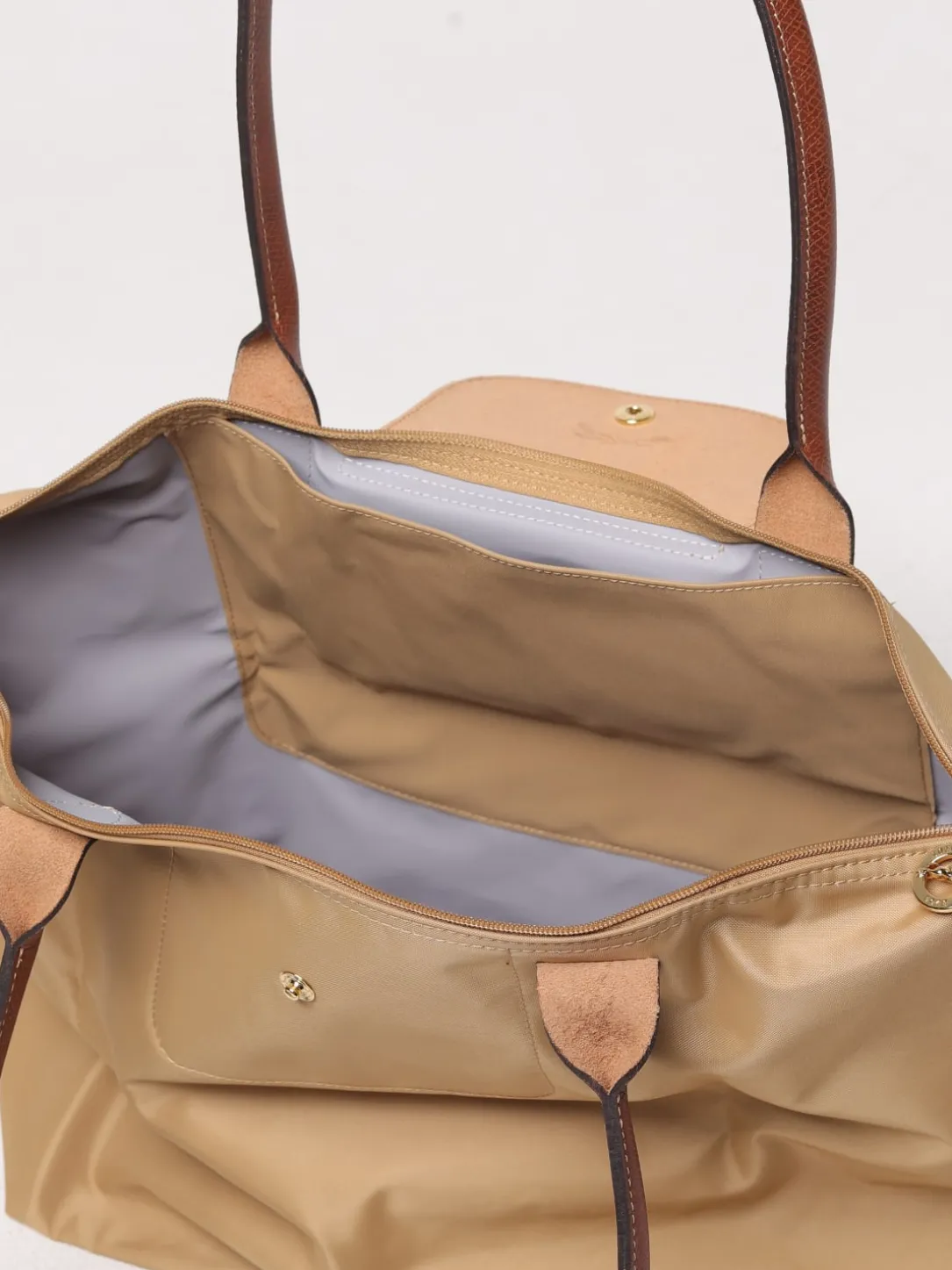 Borsa Le Pliage Original L Longchamp in nylon riciclato e pelle