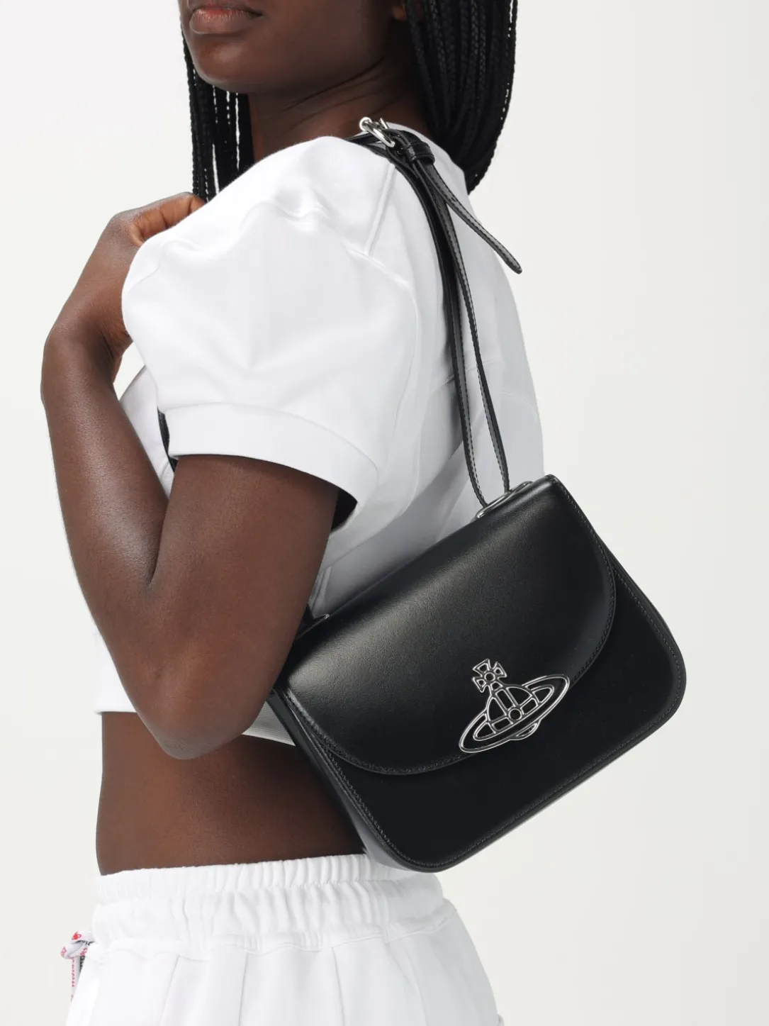 Borsa Linda Vivienne Westwood in pelle spazzolata