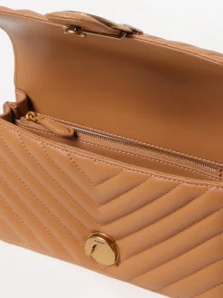 Borsa Love Bag One Mini Pinko in pelle trapuntata chevron