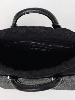 Borsa Mini 5AC Maison Margiela in pelle a grana e canvas