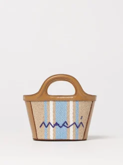Borsa Mini Tropicalia Marni in pelle e canvas a righe