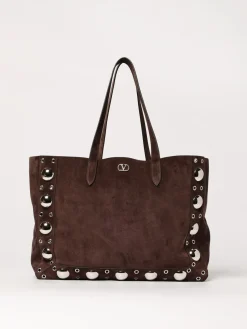 Borsa Nellcôte Valentino Garavani in camoscio con borchie ed occhielli