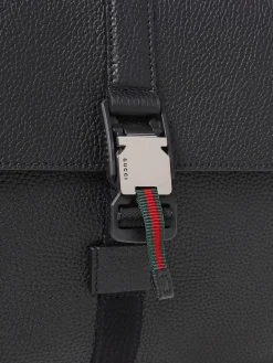 Borsa portadocumenti in pelle Web Gucci
