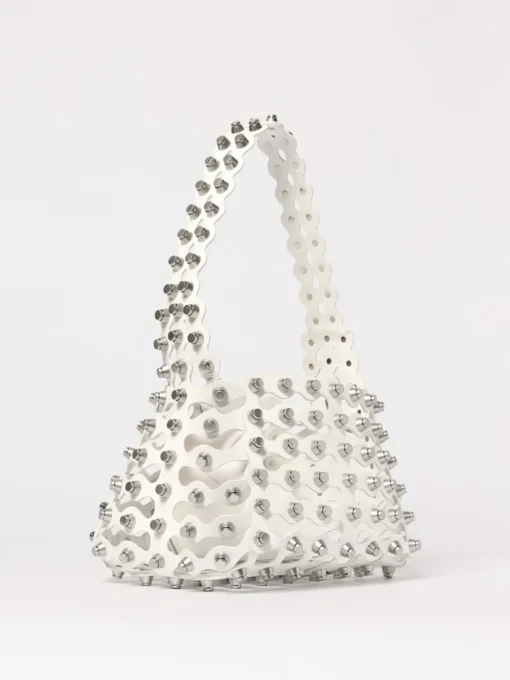 Borsa Rex Alexander Wang in pelle traforata con borchie all over