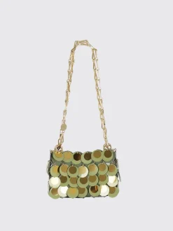 Borsa Sparkle Nano Rabanne in paillettes