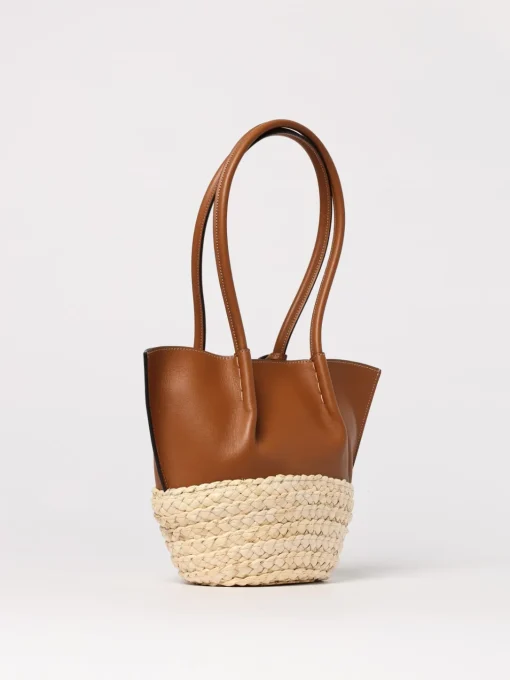 Borsa Tod's in pelle e rafia intrecciata