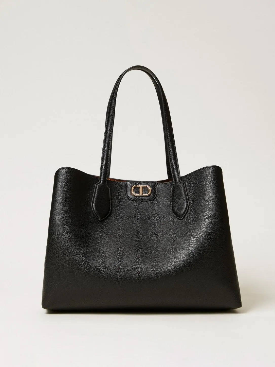 Borsa Tote in pelle sintetica Oval T Twinset