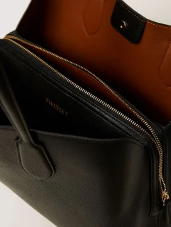 Borsa Tote in pelle sintetica Oval T Twinset