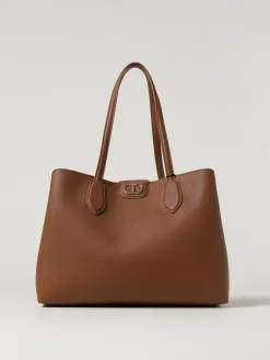 Borsa Tote in pelle sintetica Oval T Twinset