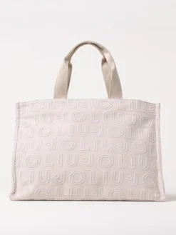 Borsa Tote Liu Jo in canvas con logo jacquard