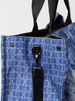Borsa Tote Liu Jo in denim con motivo floreale jacquard