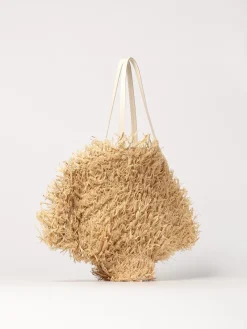 Borsa Très Vivier Roger Vivier in rafia con fibbia gioiello