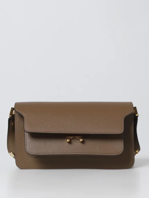 Borsa Trunk Marni in pelle saffiano