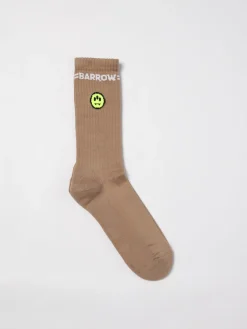 Calze Barrow in cotone stretch con logo jacquard