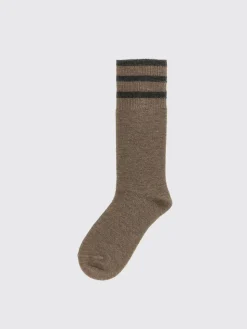 Calze Brunello Cucinelli in cashmere stretch a coste