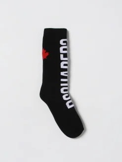 Calze Dsquared2 Junior in cotone stretch con logo jacquard