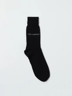 Calze Karl Lagerfeld in cotone stretch con logo jacquard