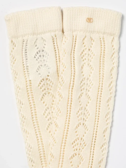 Calze Valentino Garavani in cotone crochet