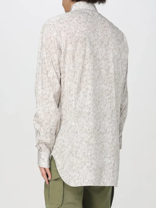 Camicia classica Kiton in cotone stampato