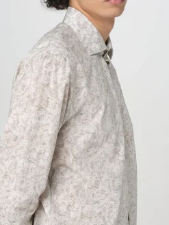 Camicia classica Kiton in cotone stampato