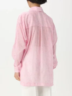 Camicia Ermanno Scervino in cotone con inserti in pizzo