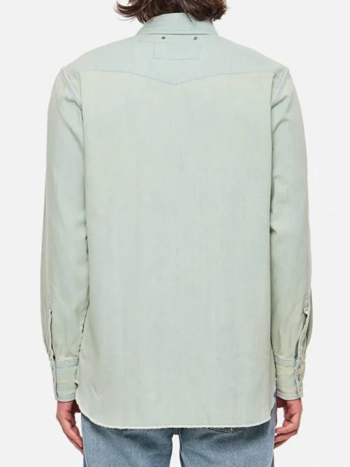 Camicia Golden Goose in denim con strass