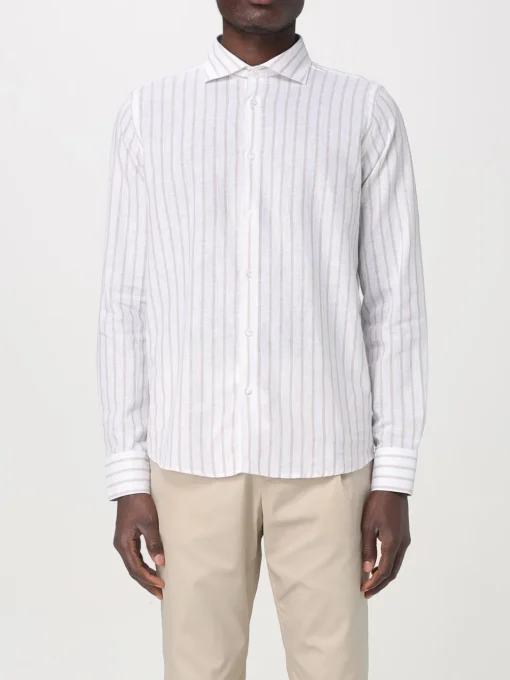 Camicia Manuel Ritz in lino e cotone a righe