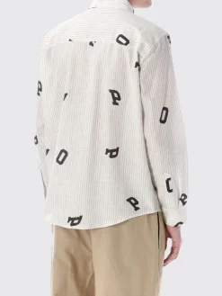 Camicia Pop Trading Company in misto cotone e lino