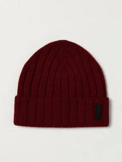Cappello a berretto in lana vergine a coste Emporio Armani