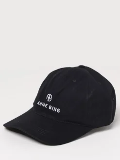Cappello Anine Bing in cotone con logo ricamato