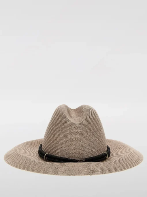 Cappello Brunello Cucinelli in rafia con fettucce