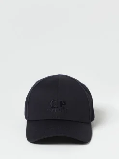 Cappello C.P. Company in canvas di cotone con logo ricamato