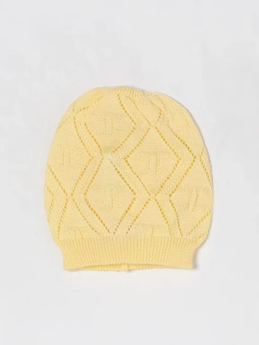 Cappello Elisabetta Franchi La Mia Bambina in maglia con logo intarsiato