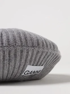 Cappello Ganni in misto lana a coste