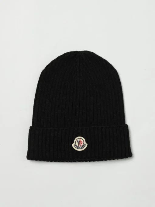 Cappello Moncler in lana vergine a coste