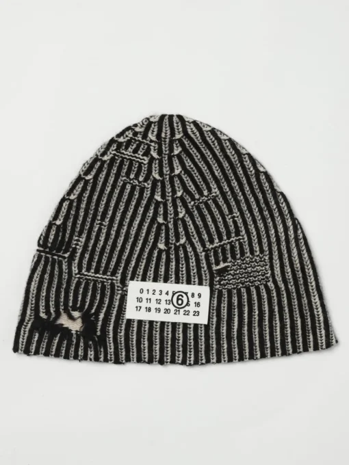 Cappello Numeric MM6 Maison Margiela in lana a coste effetto used