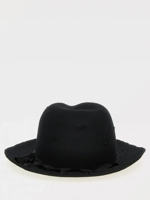 Cappello Yohji Yamamoto in feltro di lana effetto used