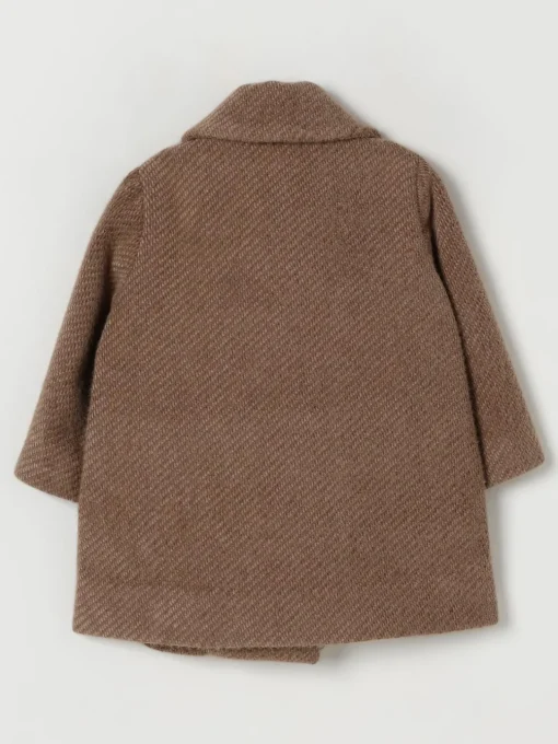 Cappotto a doppiopetto con fiore Monnalisa