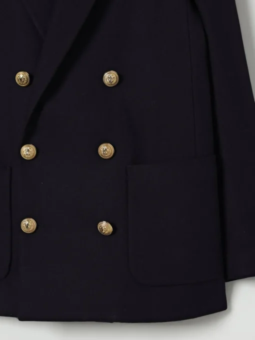 Cappotto a doppiopetto in lana vergine Balmain