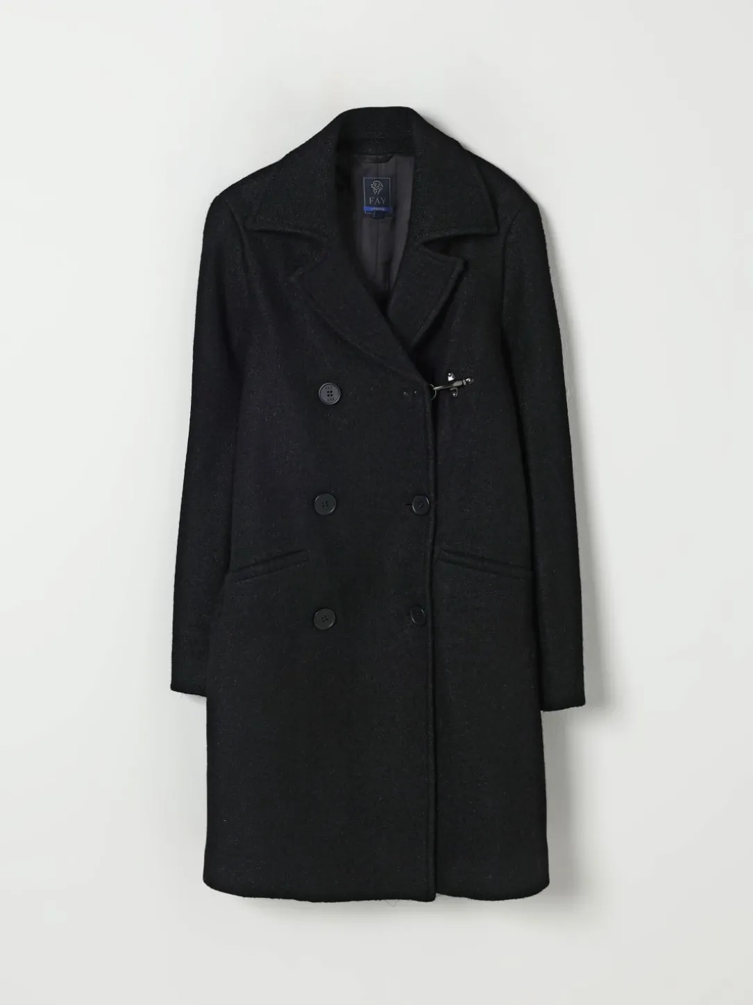 Cappotto a doppiopetto in misto lana vergine Fay Junior